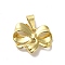 Rack Plating Brass Pendants, Long-Lasting Plated, Lead Free & Cadmium Free, Bowknot, Real 18K Gold Plated, 21.5x16.5x4.5mm, Hole: 8x3.5mm