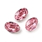 Glass Rhinestone Cabochons, Pointed Back & Back Plated, Faceted, Oval, Rose, 6x4x3mm