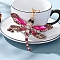 Alloy Rhinestone Keychain, Dragonfly, Fuchsia, 120mm