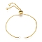304 Stainless steel Chain Bracelet Making, Slider Bracelets Making, Golden, 8-5/8 inch(22cm), 1.2mm, Hole: 2mm