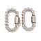 Non-Tarnish 304 Stainless Steel Screw Carabiner Lock Charms, for Necklaces Making, Quick Links, Oval, 27.5x15x3.5mm