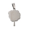 Non-Tarnish 304 Stainless Steel Pendants, Stamping Blank Tag, Clover Charm, Stainless Steel Color, 27.5x18x1mm, Hole: 6.5x4mm