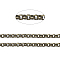 Brass Rolo Chains, Belcher Chains, Soldered, with Spool, Cadmium Free & Nickel Free & Lead Free, Antique Bronze, 1.5x0.6mm, about 92m/roll