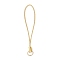 Polyester Metallic Thread for Making Mobile Straps, with 304 Stainless Steel Jump Rings, Golden, Gold, 70mm