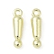 Alloy Pendants, Question Mark and Exclamation Point Charms, Lead Free & Cadmium Free & Nickel Free, Rack Plating, Golden, 13x3.5x3.5mm, Hole: 1.2mm