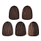 Natural Wenge Wood Pendants, Undyed, Arch Charms, Coconut Brown, 28.5x20.5x3.5mm, Hole: 2mm