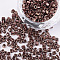 Electroplate Opaque Glass Cube Beads, Coconut Brown, 3~6x2~2.5x2~2.5mm, Hole: 1mm, about 15000pcs/bag