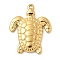 304 Stainless Steel Pendants, Tortoise Charm, Golden, 20x16.5x2.5mm, Hole: 1mm