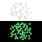 Opaque Luminous Acrylic Beads, Glow in the Dark Beads, Round, White, 4mm, Hole: 1mm, about 16666pcs/500g