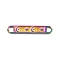 Ion Plating(IP) 304 Stainless Steel Connector Charms, Rectangle Links with Moon & Star, Rainbow Color, 7x42x3mm, Hole: 4x5mm