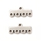 Non-Tarnish 304 Stainless Steel Chandelier Component Links, 5-Loop Connector, Rectangle, Stainless Steel Color, 5x11.5x1.5mm, Hole: 1mm