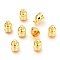 Brass Cord Ends, Long-Lasting Plated, Golden, 10x7mm, Hole: 1.6mm, Inner Diameter: 6mm