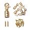 Alloy Swivel Clasps, Swivel Snap Hook, with Iron Screw Nail, Light Gold, 53x24x16mm, Hole: 13mm