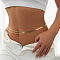 Iron & Alloy & Brass Body Chains, Double Layer Snake Chain Body Chains, Golden, 680mm