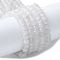 Natural Malaysia Jade Rondelle Beads Strands, Faceted, White, 4x2~3mm, Hole: 1mm, about 110~115pcs/strand, 14 inch
