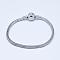 Tarnish Resistant 304 Stainless Steel European Style Bracelets for Jewelry Making, Stainless Steel Color, 190x3mm