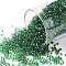 TOHO Round Seed Beads, Japanese Seed Beads, (242) Inside Color Jonquil/Emerald Lined, 15/0, 1.5mm, Hole: 0.7mm, about 3000pcs/10g