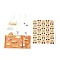 Rectangle with Bread Pattern Paper Baking Bags, No Handle & Oil-proof Bags, with Sticker, for Gift & Food Wrapping, Orange, 32x21x0.05cm