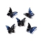 Glass Beads, Butterfly, Two Tone, Black, 12x13.5x3.5mm, Hole: 1.2mm