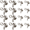 60Pcs 2 Styles Stainless Steel Spring Bead Clamps for Beading Jewelry Making, Platinum, 1.15~1.7x2~2.8x0.8~1.2cm, Hole: 5~8mm, 30pcs/style
