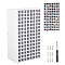 120 Grids Wood Art Marker Storage Rack, White, 340x127x175mm