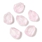 Transparent Spray Paint Glass Beads, Faceted, Nuggets, Pink, 16.5x12.5x8.5mm, Hole: 1.2mm