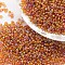6/0 Round Glass Seed Beads, Grade A, Transparent Colours Rainbow, Chocolate, 3.6~4.0mm, Hole: 1.2mm, about 5000pcs/pound