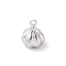 Brass Pendants, Cadmium Free & Nickel Free & Lead Free, Garlic Charms, Real Platinum Plated, 11.5x9x9.5mm, Hole: 1.4mm