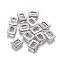 Tarnish Resistant 201 Stainless Steel Linking Rings, Rectangle, Stainless Steel Color, 9.5x7.5x2mm, Inner Diameter: 3.5x5.5mm