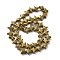 Electroplated Natural Lava Rock Beads Strands, Star, Golden Plated, 9.5x9.5mm, Hole: 1mm, about 48pcs/strand, 14.57''(37cm)