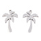 Non-Tarnish 201 Stainless Steel Pendants, Coconut Tree Charm, Stainless Steel Color, 21.5x14x1mm, Hole: 1.4mm