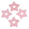 Stripe Cellulose Acetate(Resin) Pendants, Star, Hot Pink, 36x37.5x2mm, Hole: 1.4mm