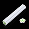 Luminous Handmade Polymer Clay Nail Art Decoration, Fashion Nail Care, No Hole Tubes, Flower, Pale Green, 47~50x8~10x8~10mm