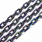 Acrylic Opaque Cable Chains, AB Color, Oval, Black, 13x8x2mm, 19.68 inch(50cm)/strand
