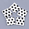 Cellulose Acetate(Resin) Pendants, Rhombus with Polka Dot, White, 33~33.5x33~33.5x2.5mm, Hole: 1.4mm