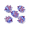 Handmade Lampwork Beads, Fish, Blue, 18x22.5x10.5mm, Hole: 1.2mm