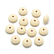 Food Grade Eco-Friendly Silicone Beads, Rondelle, Wheat, 12x6~7mm, Hole: 2mm
