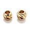 Brass Beads, Long-Lasting Plated, Faceted, Column, Real 24K Gold Plated, 2x2mm, Hole: 1mm