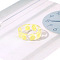 Transparent Resin Finger Rings, Lemon, Yellow, US Size 6(16.5mm)