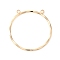 Brass Open Back Bezel Connector Charms, Nickel Free, Ring, for DIY UV Resin, Epoxy Resin, Pressed Jewelry Making, Real 18K Gold Plated, 29.5~30.5x29.5~30x1.5mm, Hole: 1.6~1.8mm