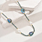 Fashionable Vintage Teardrop Imitation Pearl & Glass Sead Beaded Women's Long Necklaces, Dark Green