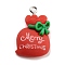 Christmas Theme Opaque Resin Pendants, with Platinum Tone Iron Loops, Bag, 26.5x16.5x7.5mm, Hole: 2mm