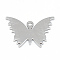 Non-Tarnish 201 Stainless Steel Stamping Blank Tag Pendants, Butterfly, Stainless Steel Color, 15x22x1mm, Hole: 2mm