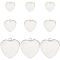 SUNNYCLUE 1 Box 30Pcs Blank Bezel Trays 304 Stainless Steel Pendant Trays Blank Photo Charm Pendant Cabochon Settings Heart Bezel Pendant Blanks for Jewelry Making DIY Findings Wedding Valentines Day