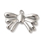 Non-Tarnish 304 Stainless Steel Pendants, Bowknot Charm, Stainless Steel Color, 18x26.5x3mm, Hole: 2mm