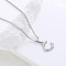 Stainless Steel Alphabet Pendant Necklaces for Women, Stainless Steel Color, Letter C