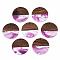 Transparent Resin & Walnut Wood Pendants, Two Tone, Flat Round, Dark Orchid, 38.5x3mm, Hole: 2mm