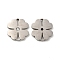 201 Stainless Steel Crystal Rhinestone Connector Charms, Clover Links, Stainless Steel Color, 14x13x2mm, Hole: 3x1.2mm