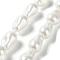 Electroplated Glass Imitation Pearl Beads Strands, Nuggets, WhiteSmoke, 21~22.5x14.5~15.5x13~13.5mm, Hole: 1.2mm, about 19pcs/strand, 15.94~16.34 inch(40.5~41.5cm)