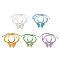 Alloy Enamel Pendants Bangles, Butterfly, Mixed Color, Inner Diameter: 1-1/8~3-1/8 inch(2.95cm~7.8cm)